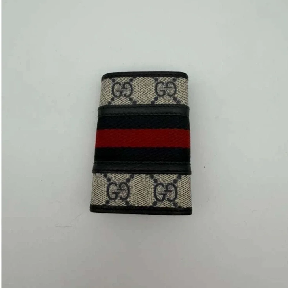 Authentic‎ Gucci Ophidia GG Key Case – Beige/Ebeny Canvas – Excellent Condition